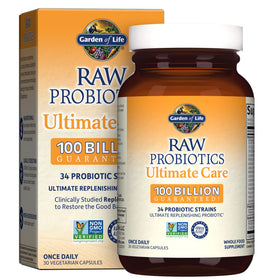 Garden of Life Probiotiques 100 Milliards CFU 30 Capsules vue de face