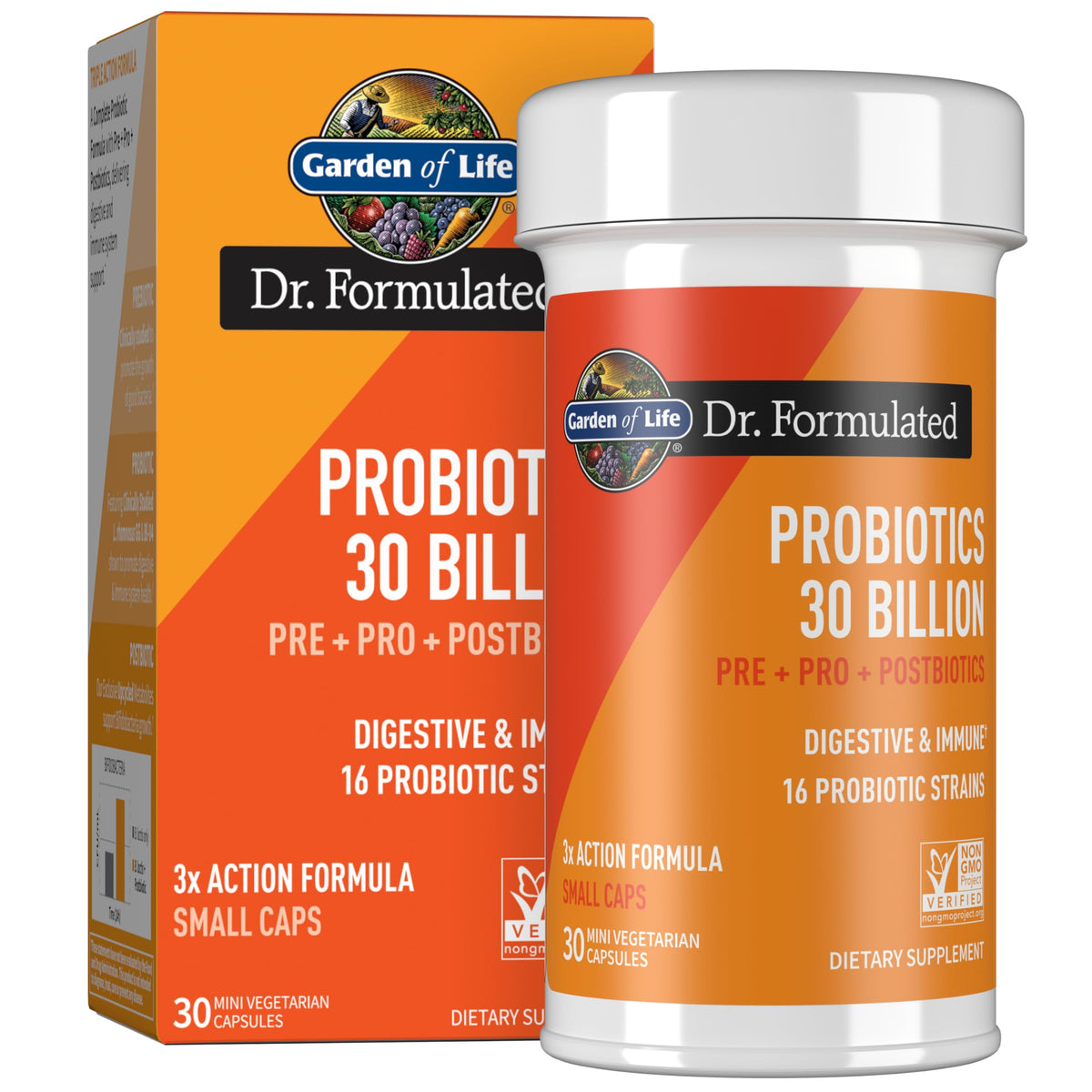 Garden of Life Probiotiques 30 Capsules Végétariennes vue de face
