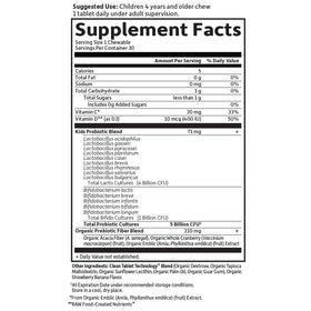 Garden of Life Probiotiques Bio Enfants informations nutritionnelles
