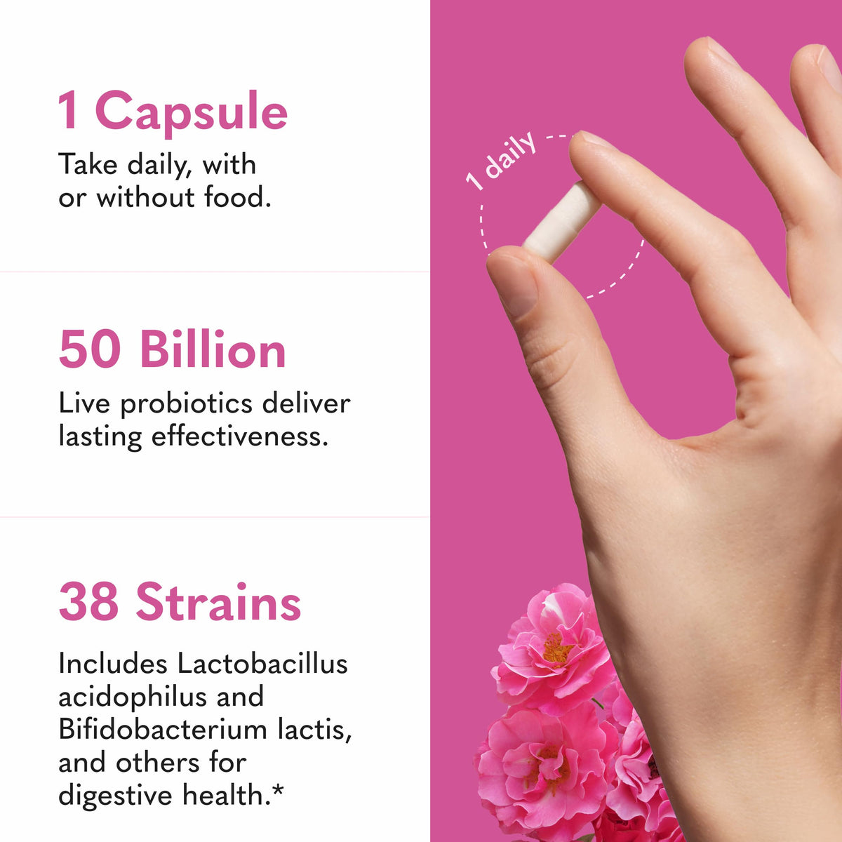 Garden of Life Probiotiques Brut Care Vaginal 50 milliards CFU - ingrédients