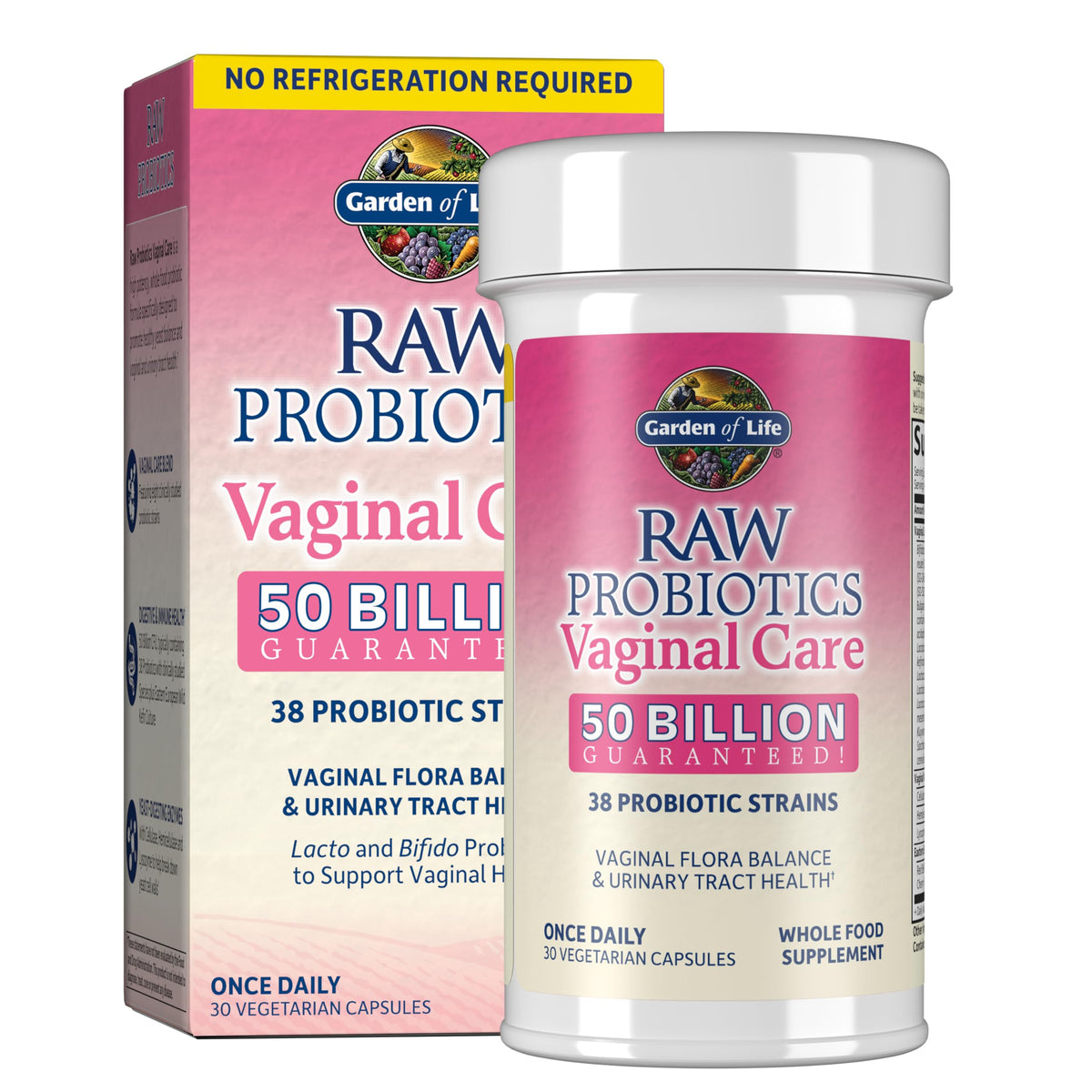 Garden of Life Probiotiques Bruts 30 Capsules vue de face