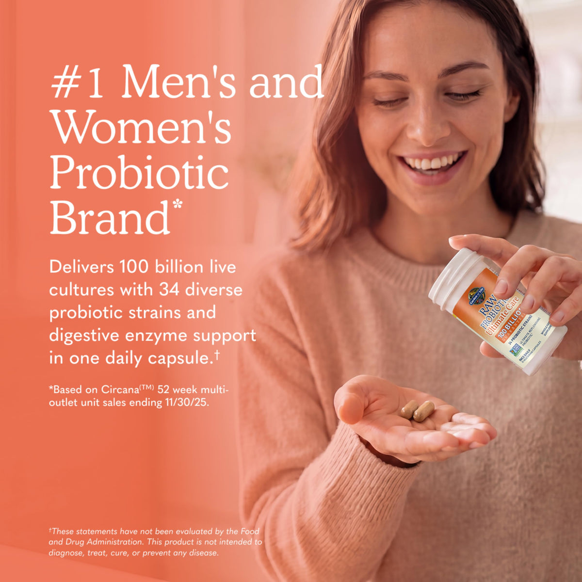 Garden of Life Probiotiques Bruts capsules ouvertes