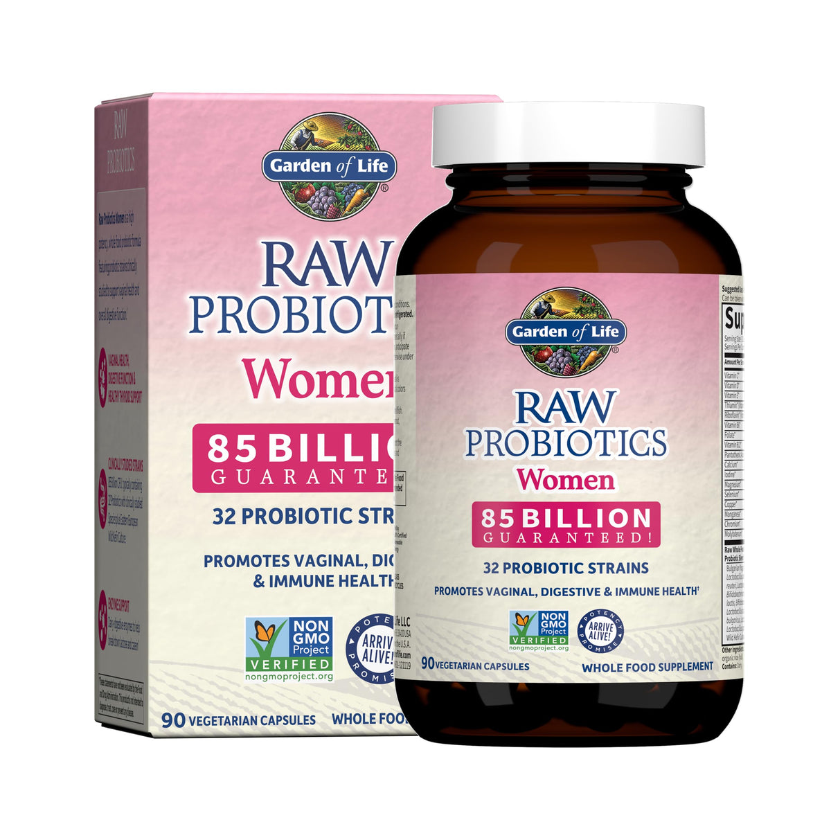 Garden of Life Probiotiques Bruts Femmes 90 capsules végétariennes
