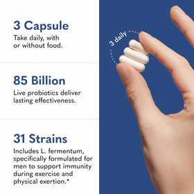 Garden of Life Probiotiques Bruts pour Hommes capsule ouverte