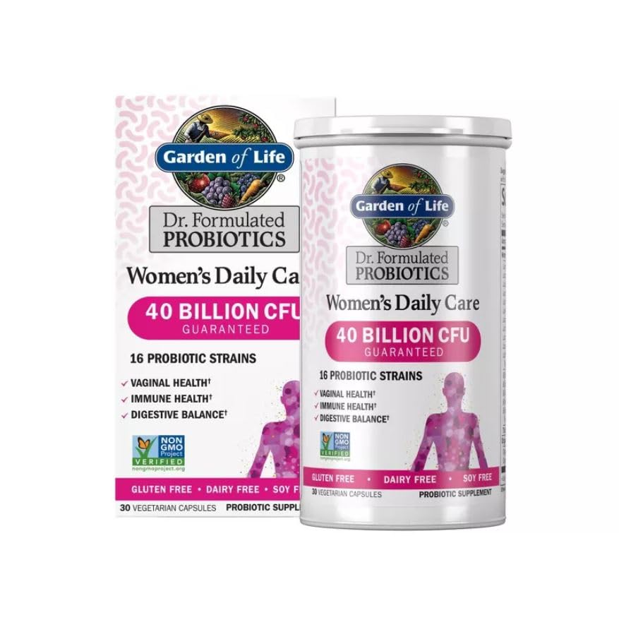 Garden of Life Probiotiques Femmes capsules ouvertes montrant leur taille