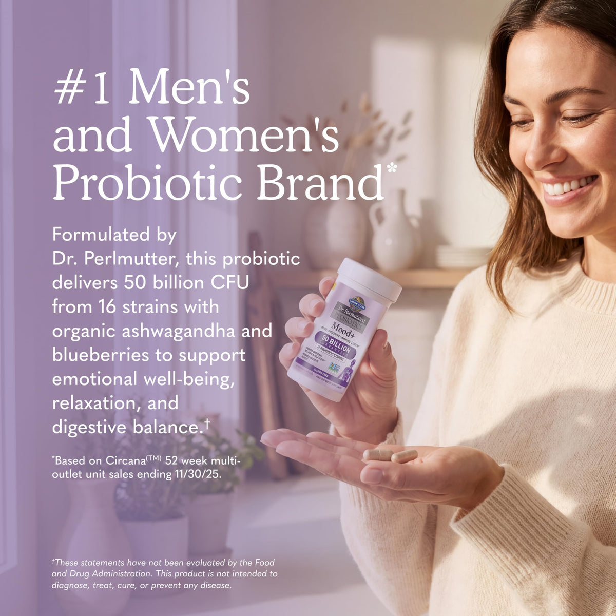 Garden of Life Probiotiques Mood+ capsules avec étiquette