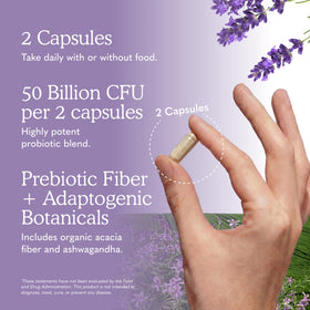 Garden of Life Probiotiques Mood+ emballage avec informations nutritionnelles