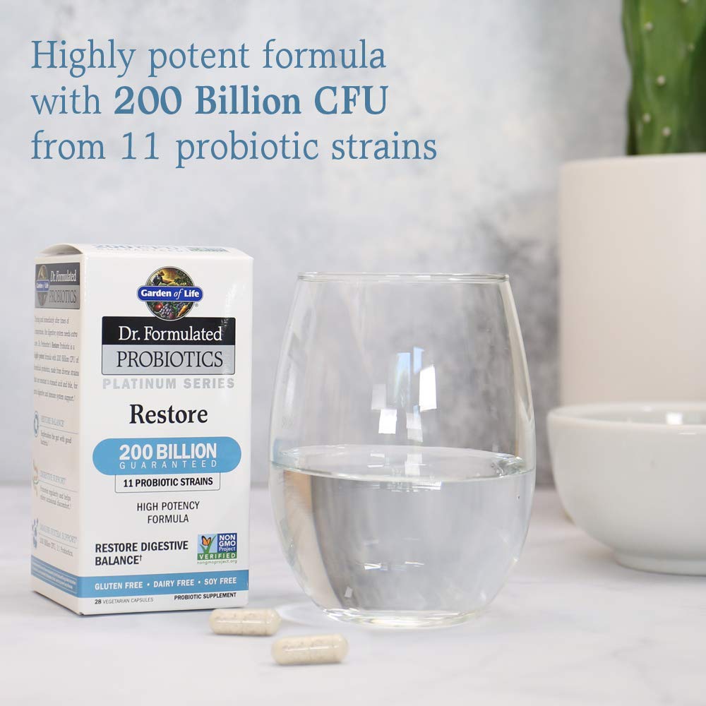 Garden of Life Probiotiques Platinum 200 Milliards CFU 28 Capsules - capsules individuelles
