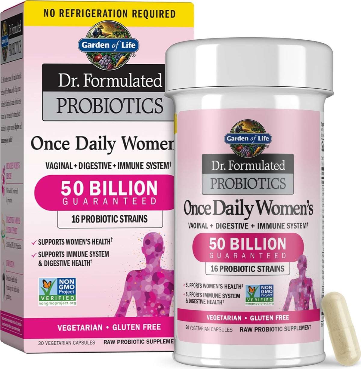 Garden of Life Probiotiques pour Femmes 30 Capsules vue avant