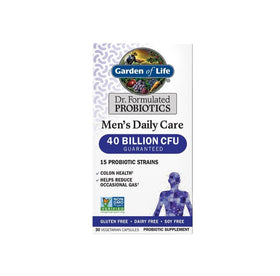 Garden of Life Probiotiques pour Hommes 30 capsules végétariennes en bouteille