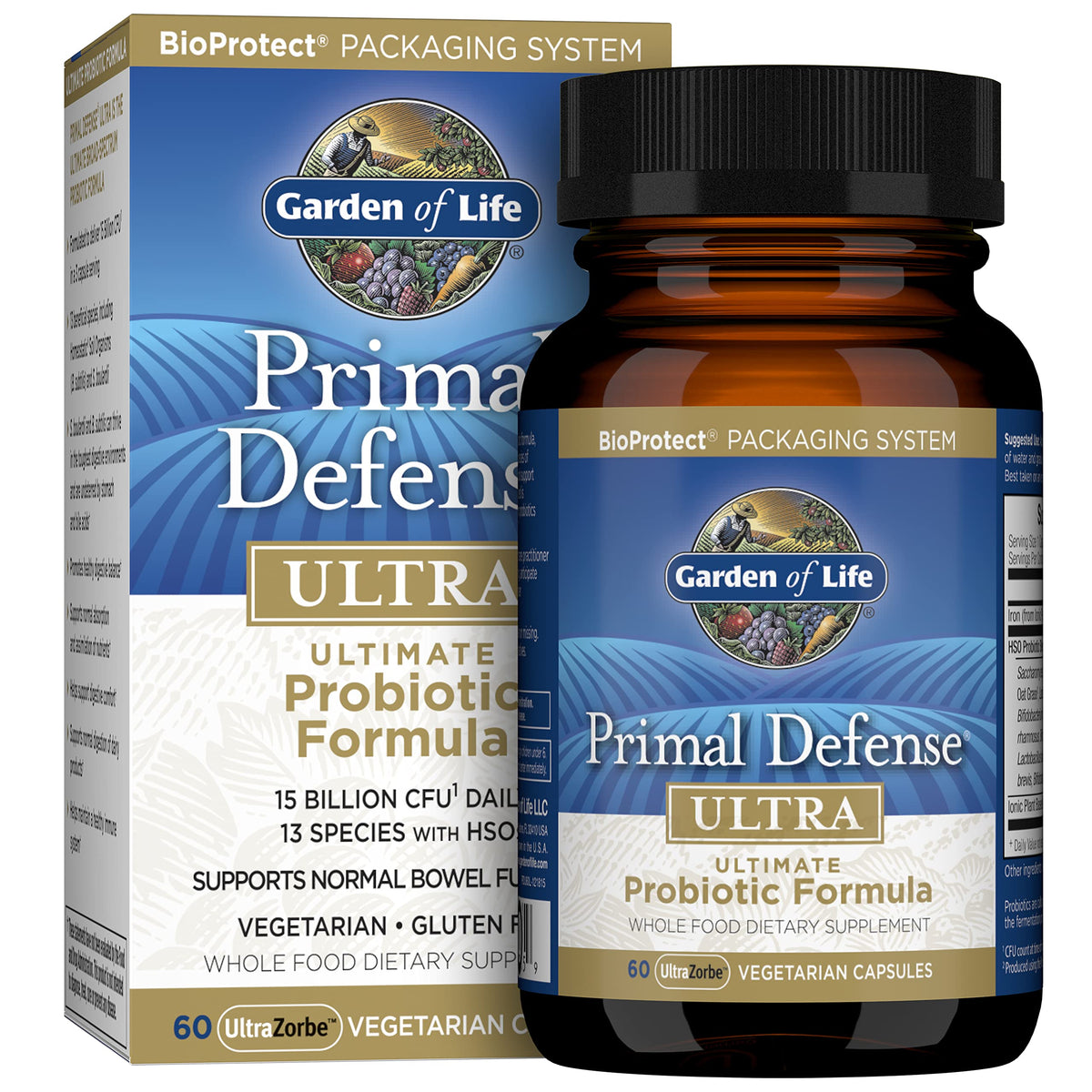 Garden of Life Probiotiques Primal Defense Ultra 60 capsules vue avant