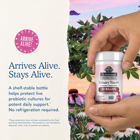 Garden of Life Probiotiques Urinary Tract+ capsules ouvertes pour montrer leur contenu