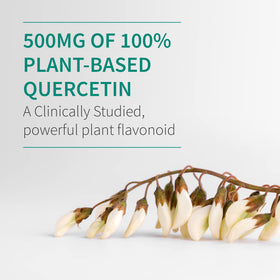 Garden of Life Quercetin flacon ouvert avec comprimés