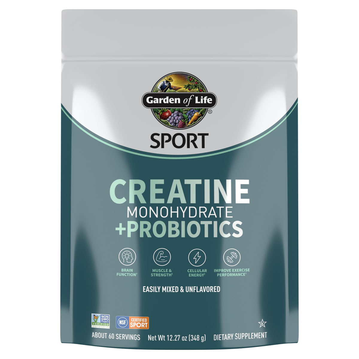 Garden of Life Sport Creatine Monohydrate Powder 381g front view
