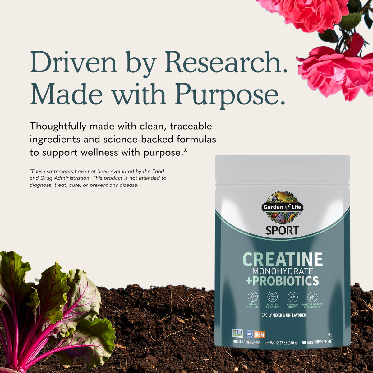 Garden of Life Sport Creatine Monohydrate Powder nutritional information