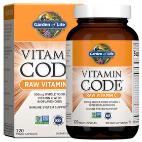 Garden of Life Vitamine Code Vitamine C 120 capsules, vue de face