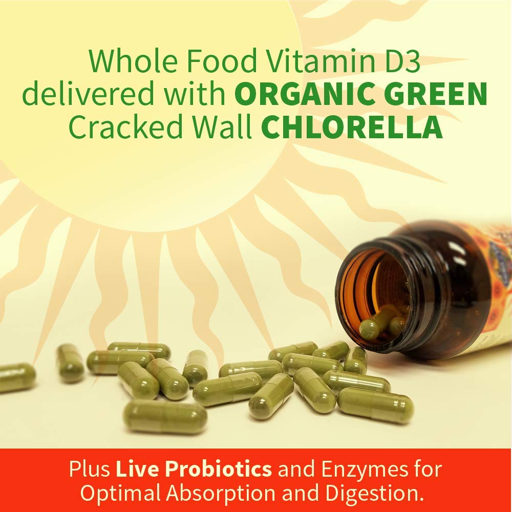 Garden of Life Vitamine D3 2000 UI 120 capsules sur fond blanc