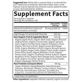 Garden of Life Vitamine D3 2000 UI capsules avec chlorella verte