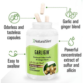 Garligin NaturalSlim avec étiquette visible et dosage recommandé