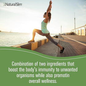 Garligin NaturalSlim sur une table avec des compléments alimentaires