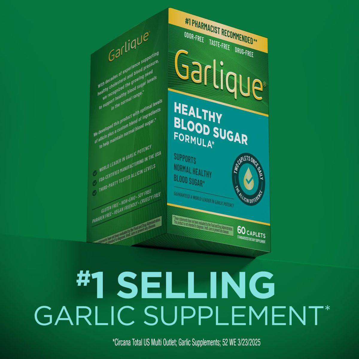 Garlique Ail 6000 mcg Allicine, comprimés faciles à avaler