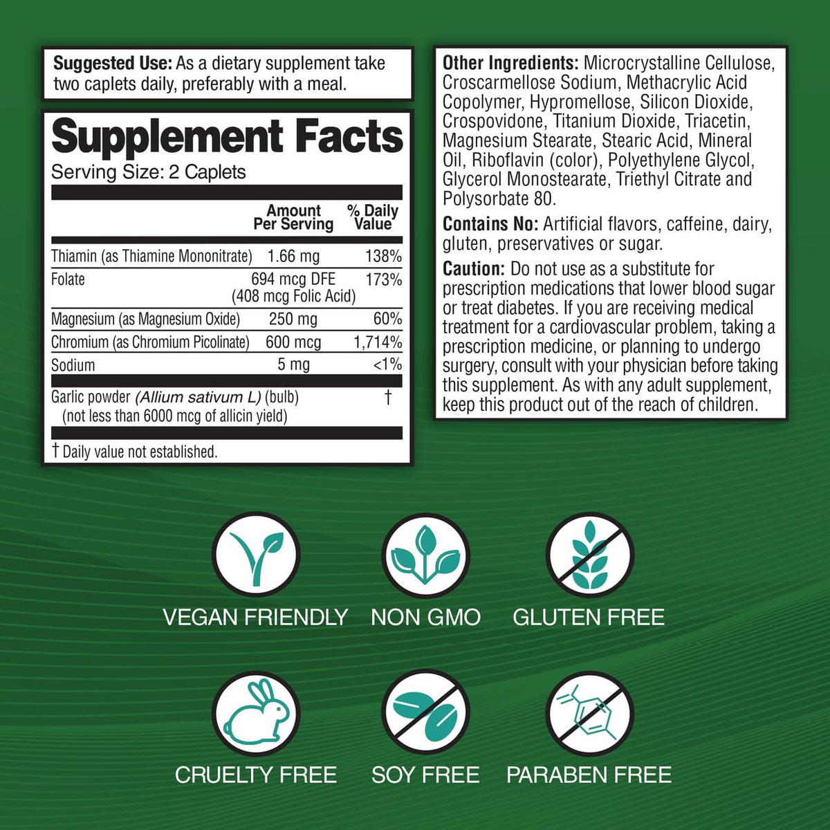 Garlique Ail 6000 mcg Allicine, emballage et étiquette