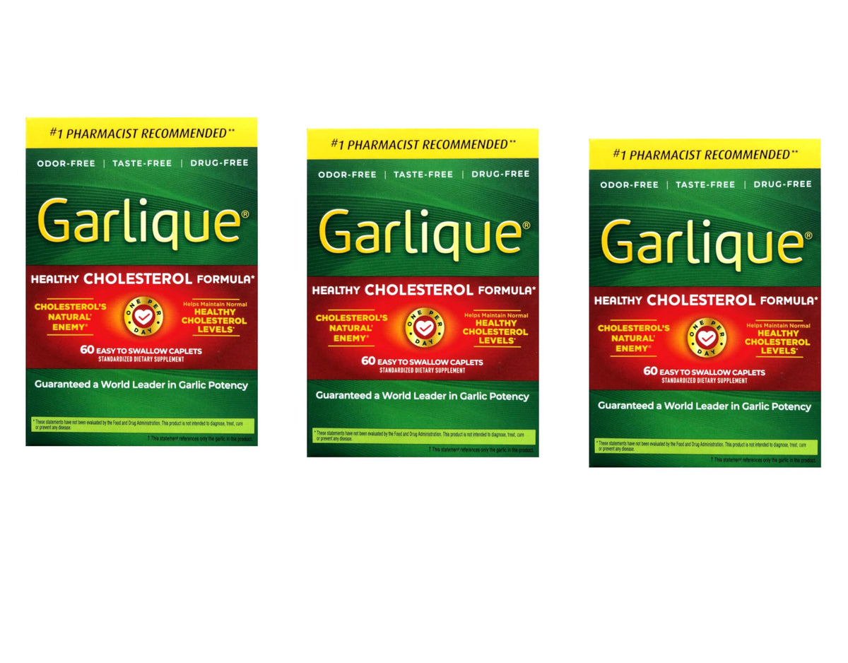 Garlique comprimés d'ail 60 tablettes pack de 3 vue avant