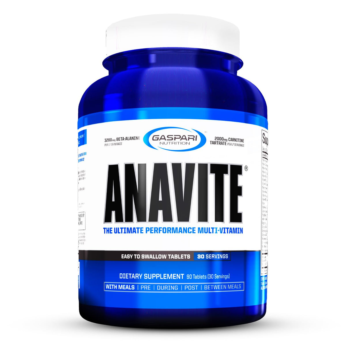 Gaspari Nutrition Anavite 180 comprimés vue de face