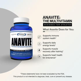 Gaspari Nutrition Anavite comprimés dans un pot
