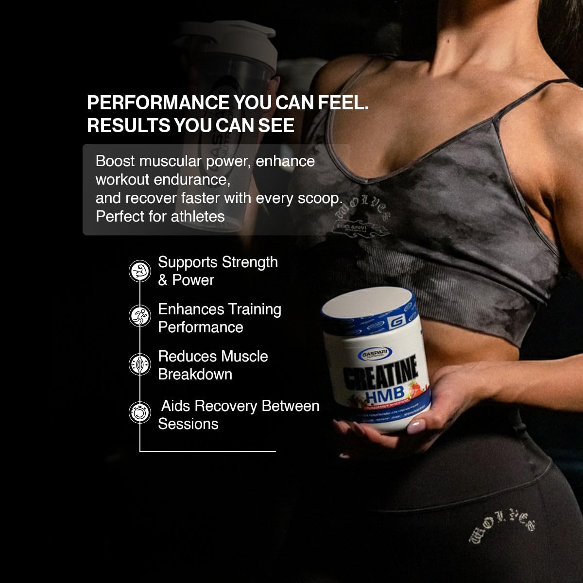 Gaspari Nutrition Créatine HMB 381g vue arrière