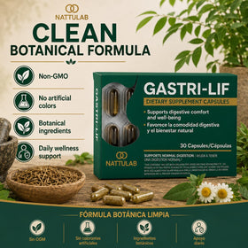 GASTRI-LIF de NATTULAB sur une table en bois