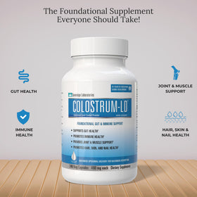 GastroDefense Colostrum-LD gélules sur une table