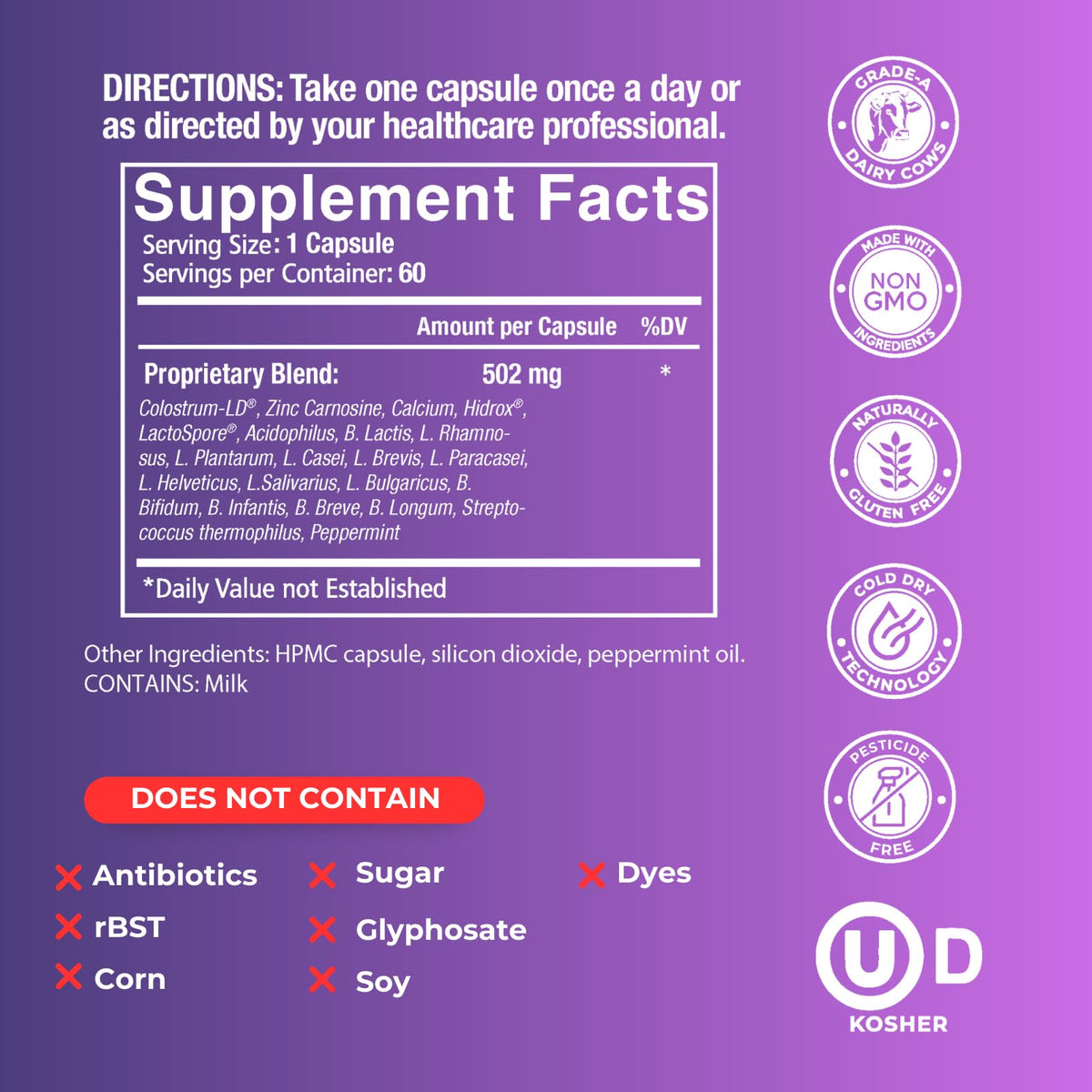GastroDefense Stomach Armor capsules dans un environnement de cuisine