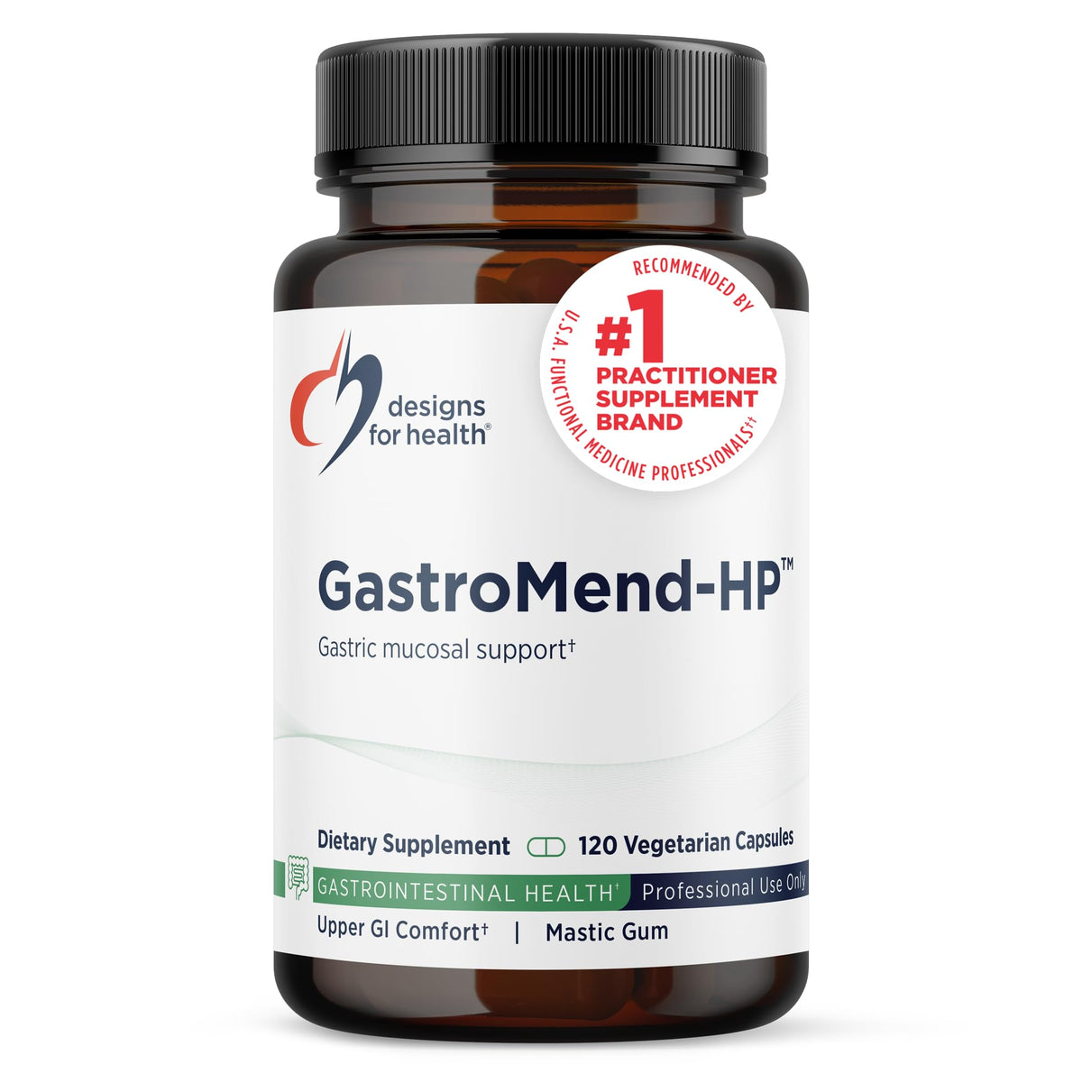 GastroMend HP de Designs for Health, flacon de 120 capsules