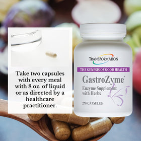 GastroZyme capsules sur fond blanc