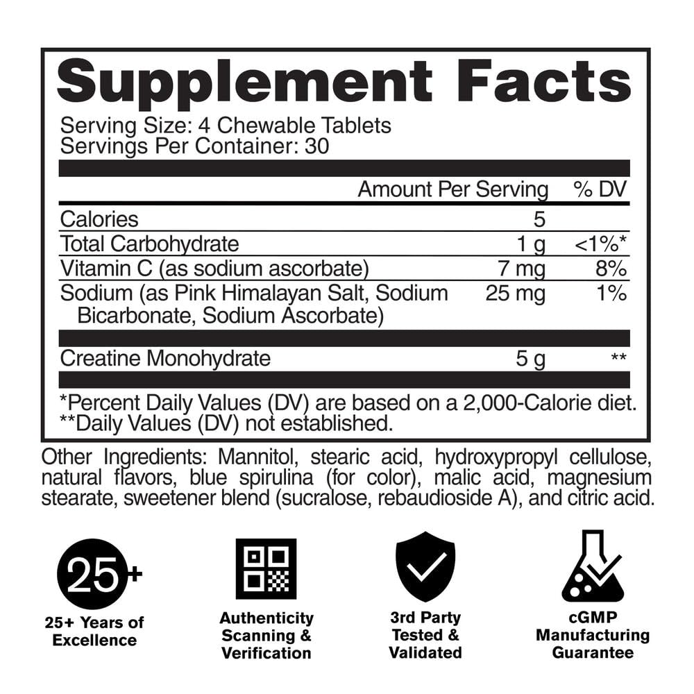 GAT SPORT CREATINE Chews 120 comprimés emballage