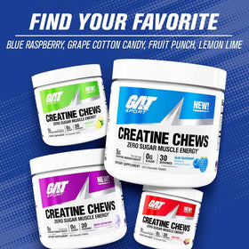 GAT SPORT CREATINE Chews avec un verre d'eau