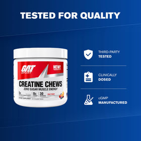 GAT SPORT CREATINE Chews Fruit Punch emballage arrière