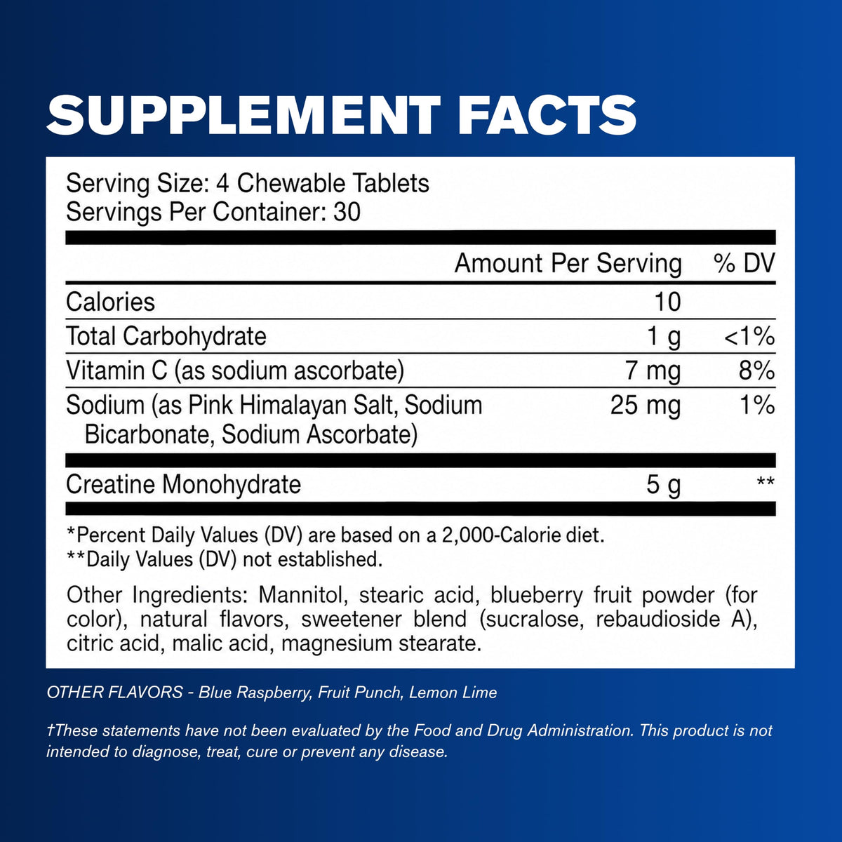 GAT SPORT CREATINE Chews tablettes à mâcher sur une surface blanche