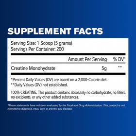 GAT SPORT Créatine Monohydrate 1130g présentée avec une cuillère doseuse