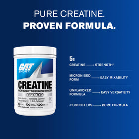 GAT SPORT Créatine Monohydrate 581g avec bouteille d'eau
