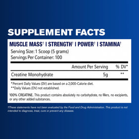 GAT SPORT Créatine Monohydrate 581g en poudre sur une cuillère