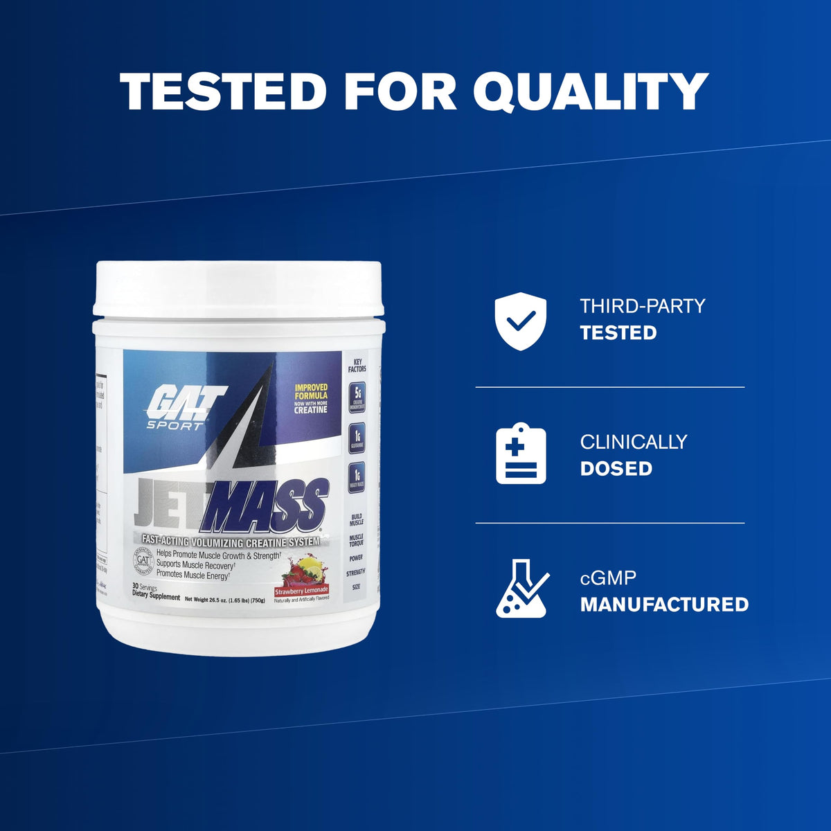 GAT SPORT JETMASS 880g - Dosage avec une cuillère