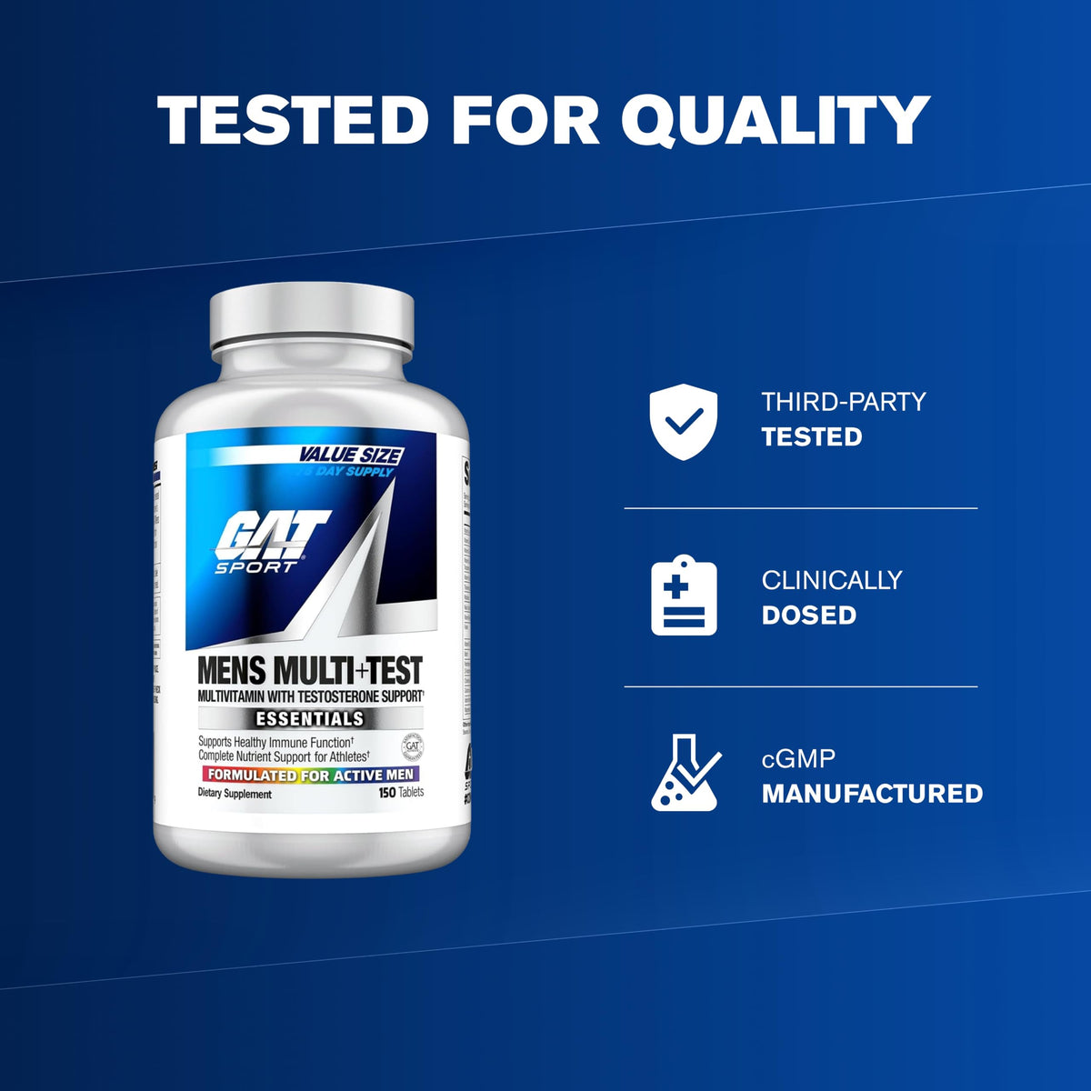 GAT SPORT Multi Plus Test comprimés avec une cuillère