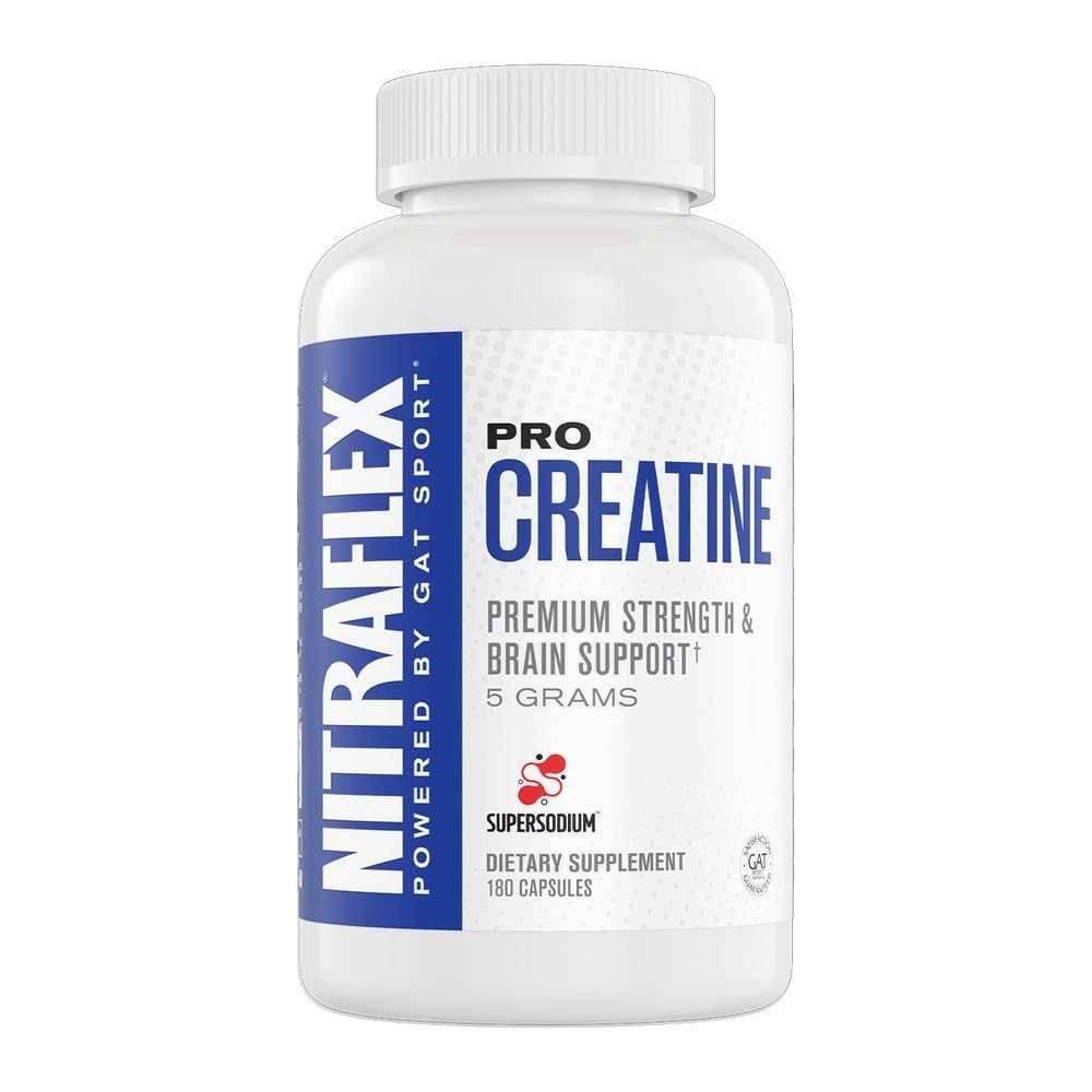 GAT SPORT Nitraflex Pro Creatine 180 capsules, vue de face