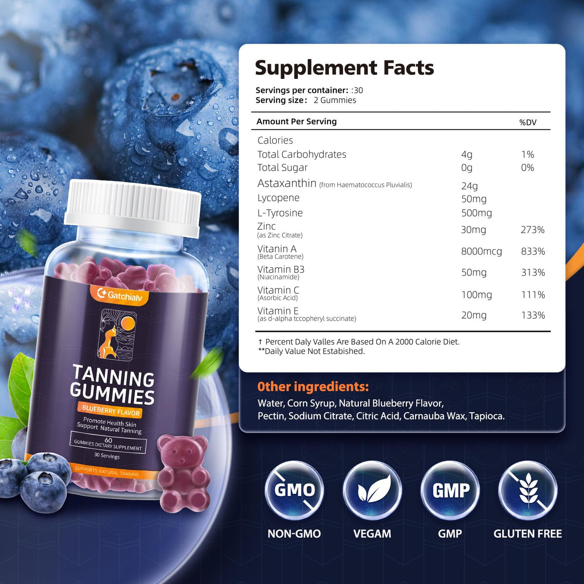 Gatchialv Gummies Bronzantes gummies individuelles