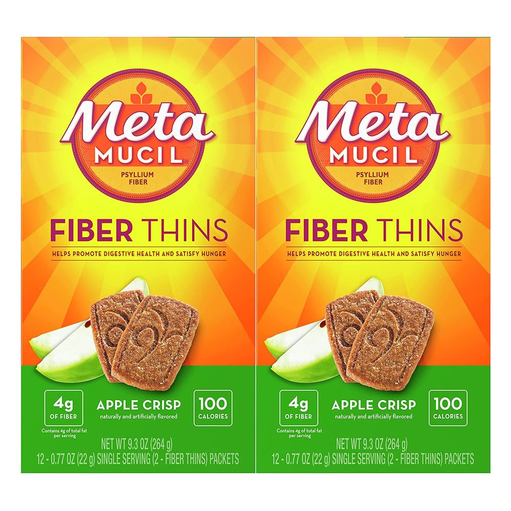Gaufrettes de Fibres Multigrains Metamucil au goût de pomme croquante, emballage individuel