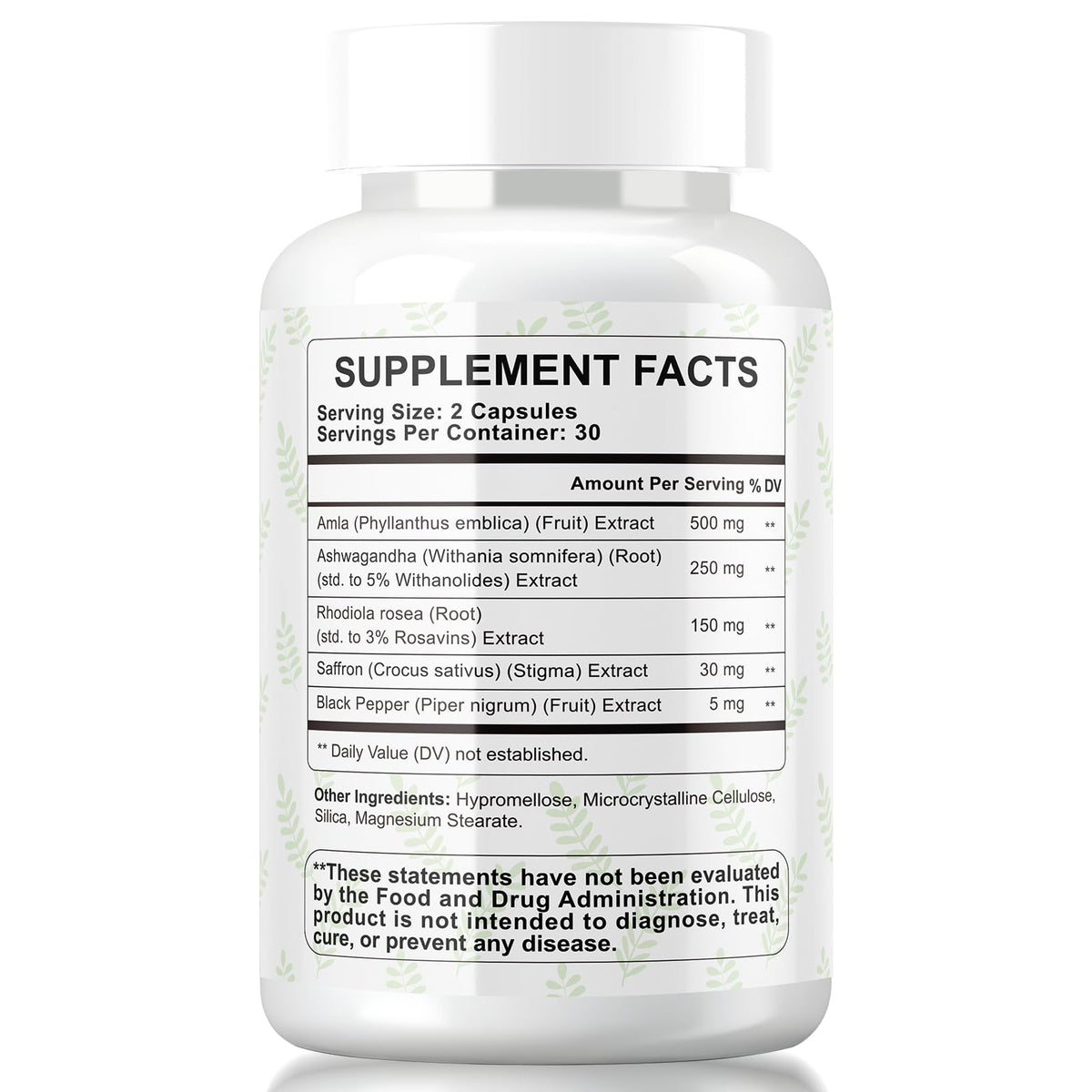GAVYNETH Capsules Amla Superfruit avec ingrédients en arrière-plan