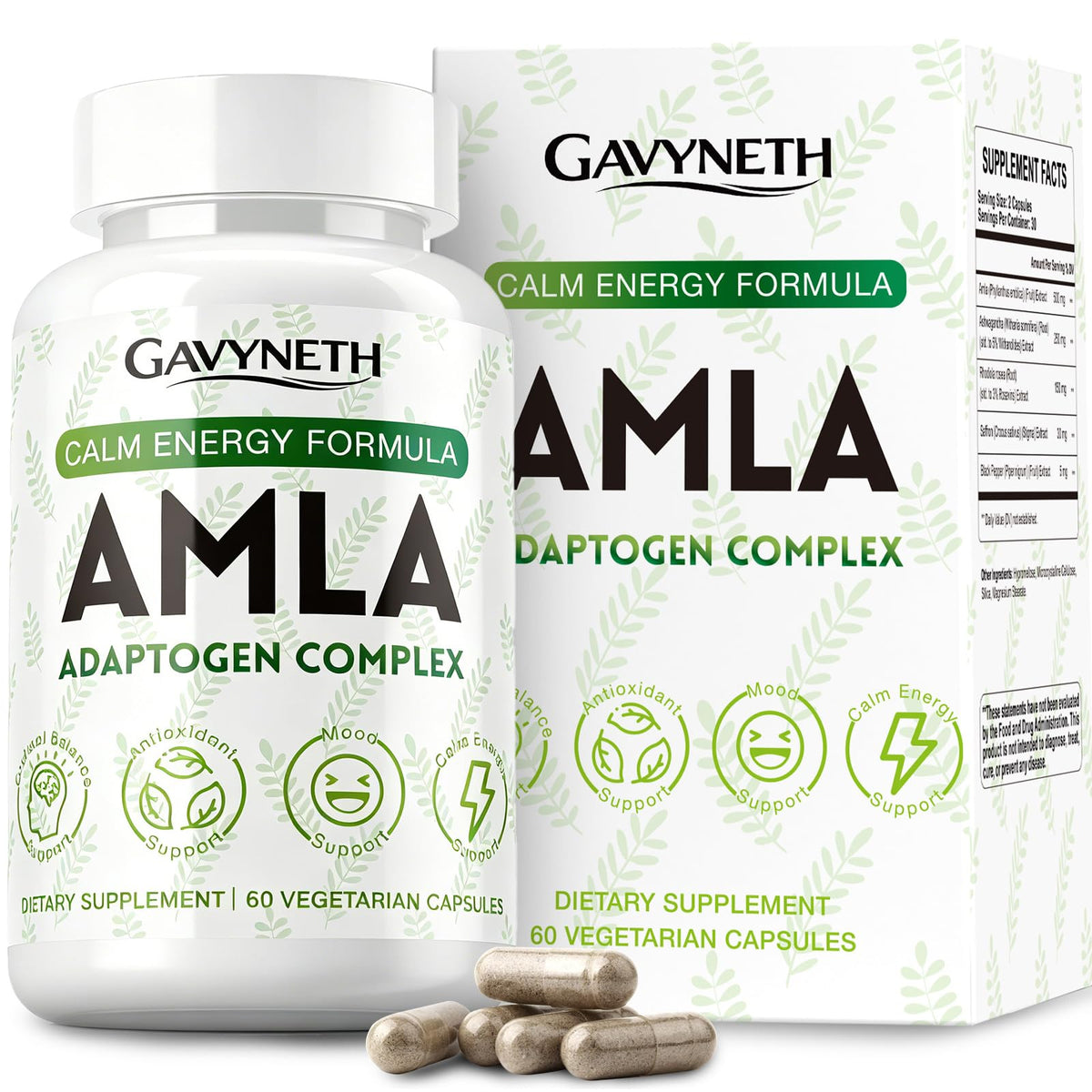 GAVYNETH Capsules Amla Superfruit bouteille vue de face