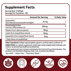 GBN Astaxanthine 24mg gélules arrière du sachet